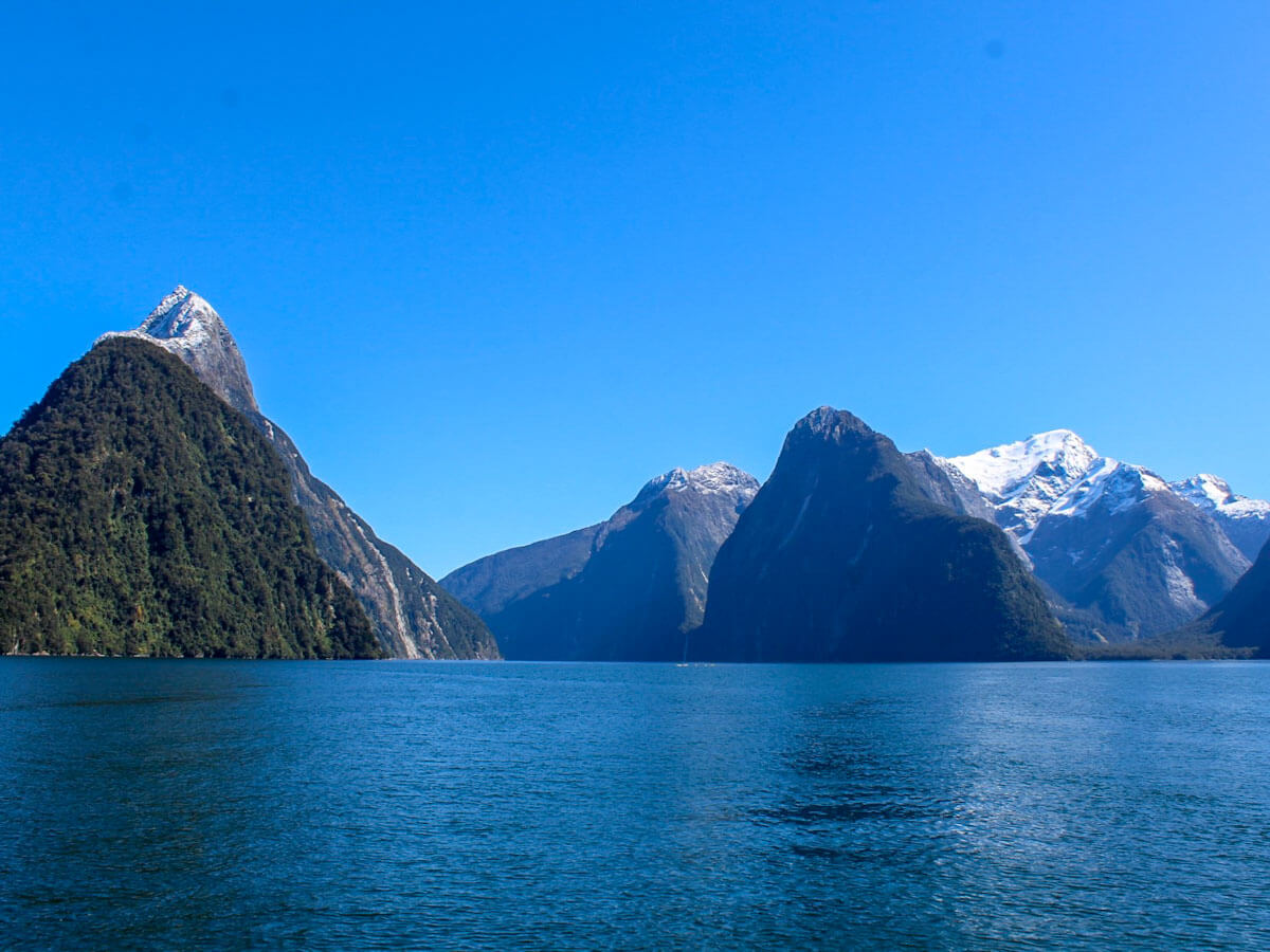 Views from cruise at Milford Sound New Zealand